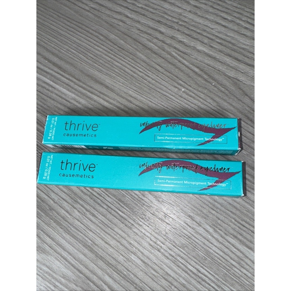 2 Pack Thrive Causemetics Infinity Waterproof Eyeliner Giuliana Plum Shimmer
